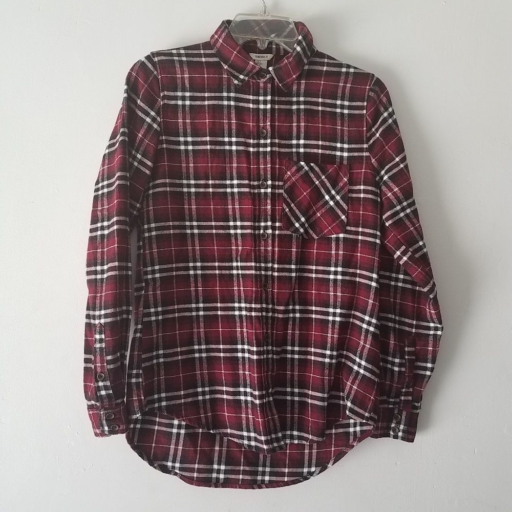 Forever 21 FLANNEL BUTTON DOWN SHIRT